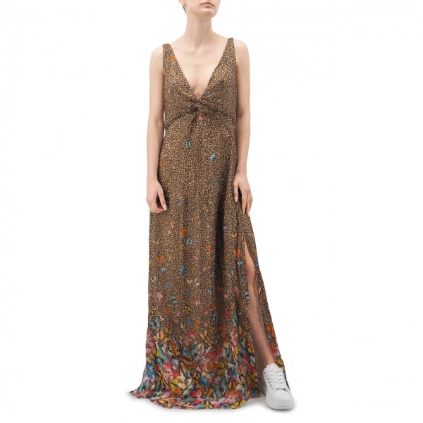 Long Dress In Printed Voile