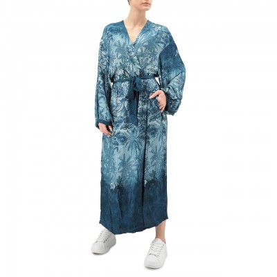 Printed Kimono Dress In...