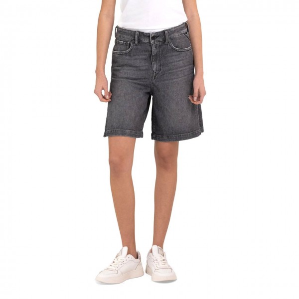Shorts Straight Fit Con Spacchi Rose Label