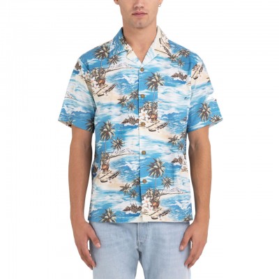 Camicia Hawaiiana In Popeline
