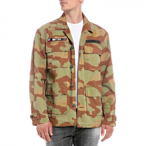 Jacket In Camouflage Cloth