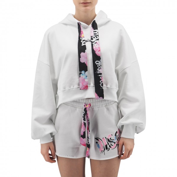 Sweatshirt With Hood And Floral Print