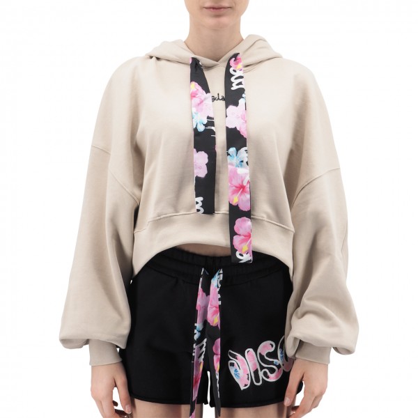 Sweatshirt With Hood And Floral Print
