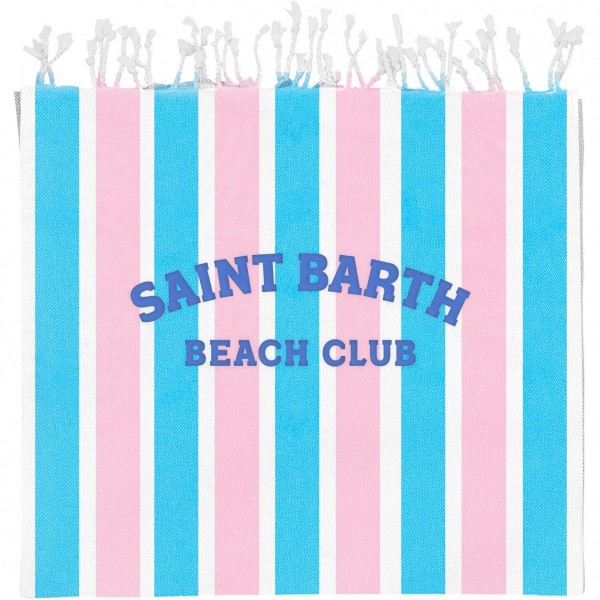 Ultra Light Beach Towel With Fringe Beach Club Stripe 3221 Emb
