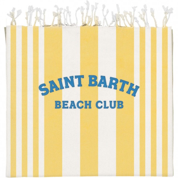 Ultra Light Beach Towel With Fringe Beach Club Stripe 91 Emb
