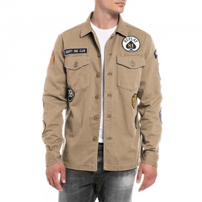 Light Military Jacket With...