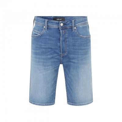 Tapered Fit Denim Shorts