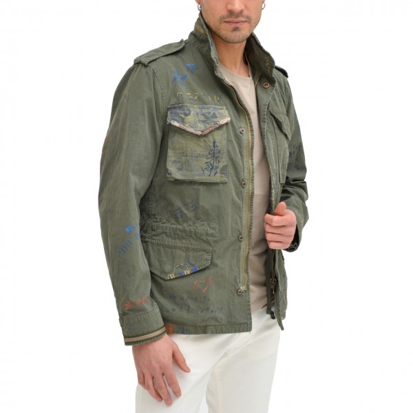 Cotton Field Jacket With Pockets