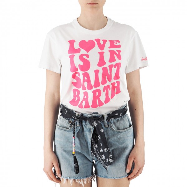 T-Shirt Emilie Con Ricamo Love Is In Saint Barth