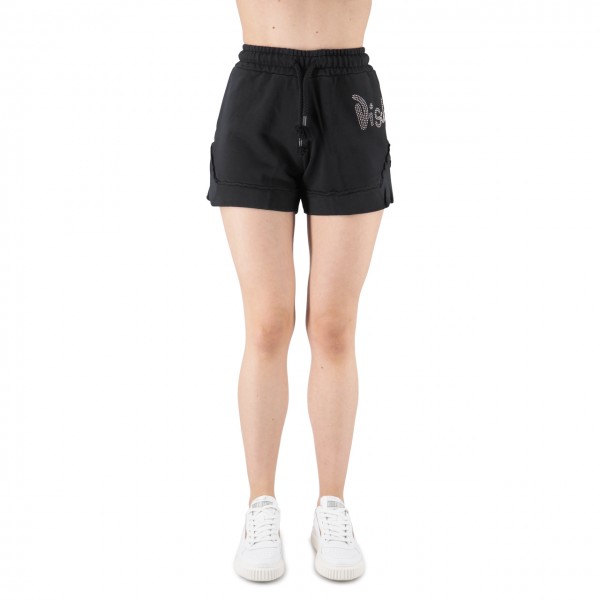 Shorts In Felpa Con Logo Laterale