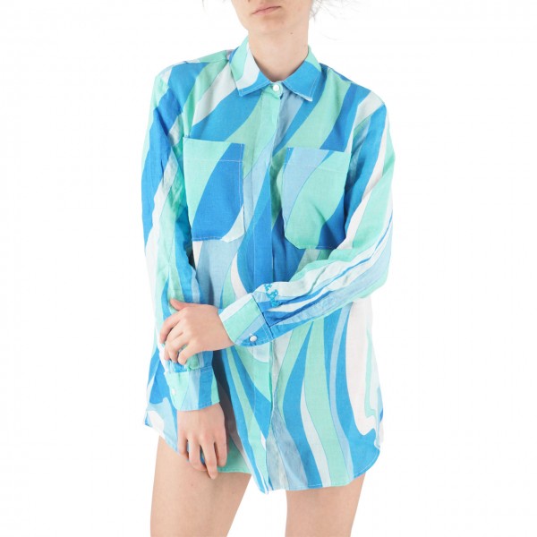 Alodie Camicia In Lino Shape Wave