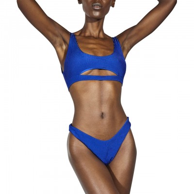 Cleo Blue Ribbed Swimsuit