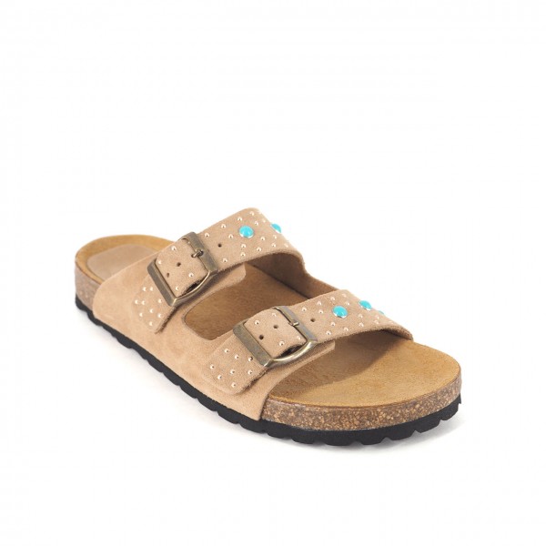 Arena Sandal In Decorated Suede