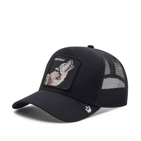 Lone Wolf Baseball Hat Black