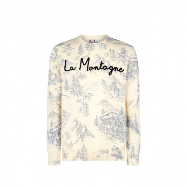 Heron sweater with La Montagne embroidery