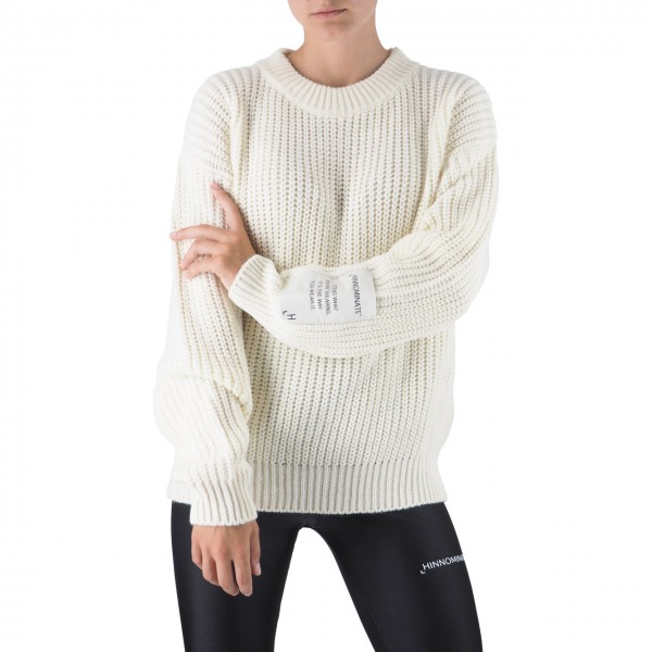 Pearl Rib Crew Neck Sweater With Butter White Label