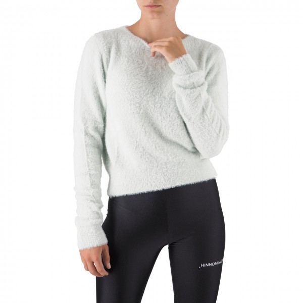 Hairy Long Sleeve Round Neck Shirt With Mint Label