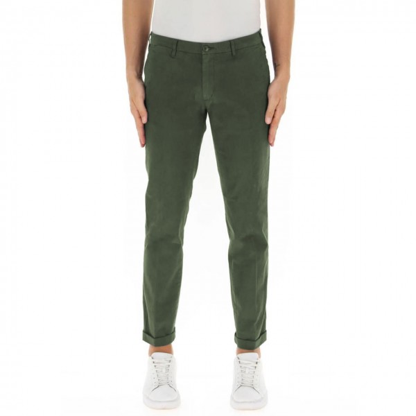 Lenny Military Green Chino Trousers