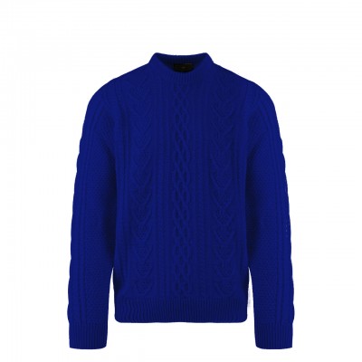 Wool sweater with blue...