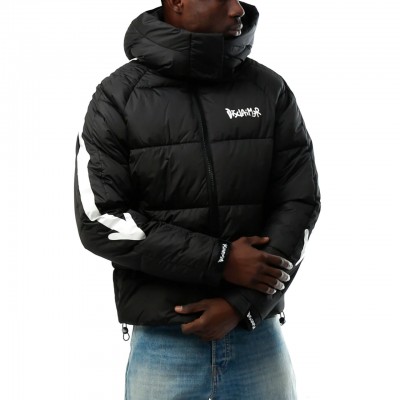 Down jacket with side arrows