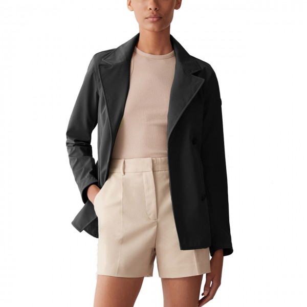 Softshell trench coat with belt