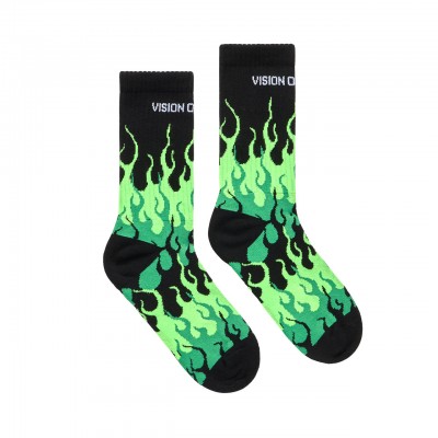 Socks With Green Flames