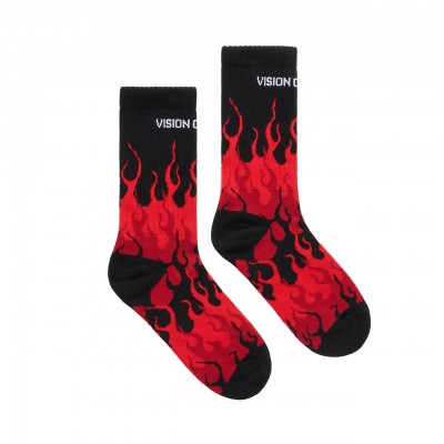 Socks With Red Flames