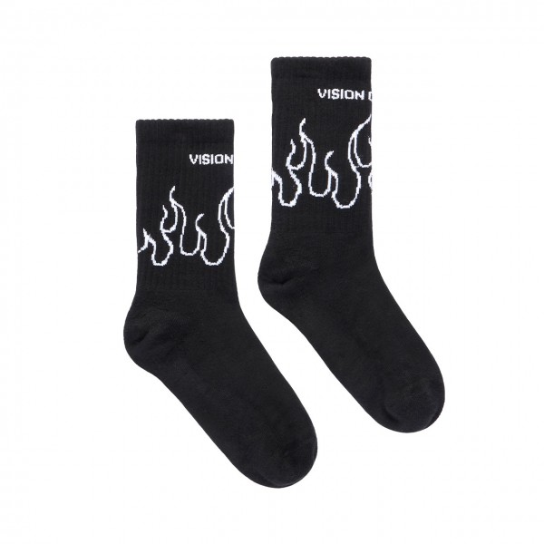 Socks With White Flames