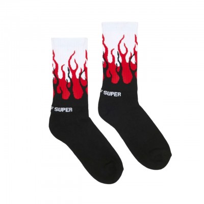 Double Red Flame Socks