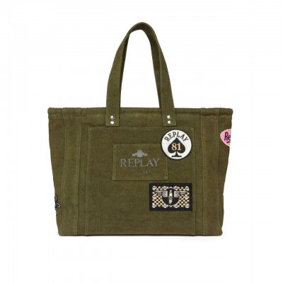 Bag With Military Green Patch