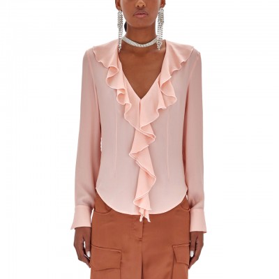 Peach Pearl Blouse With...