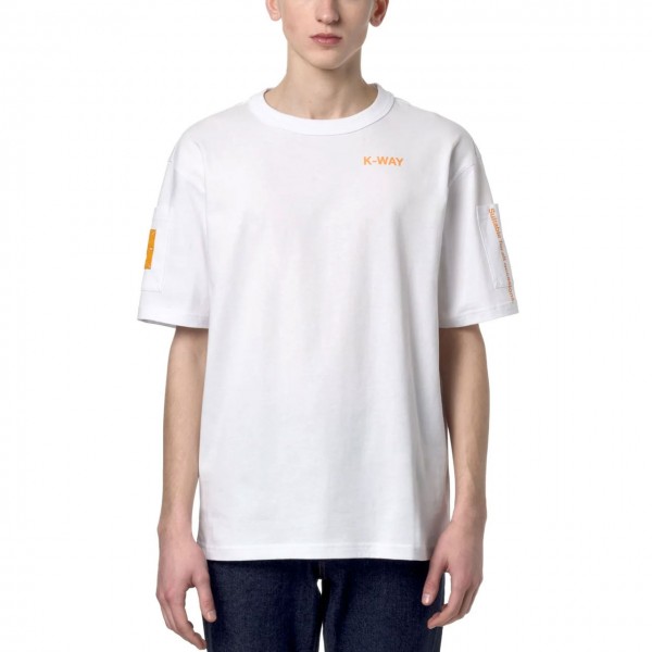 T-Shirt Fantome Sleeve Pocket Bianco
