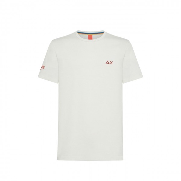 T-Shirt Sun68 Beach Logo Bianco