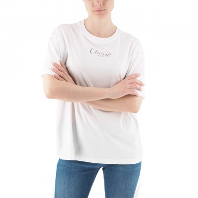 T-Shirt With White Graphics