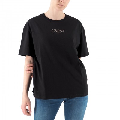 T-Shirt With Black Graphics