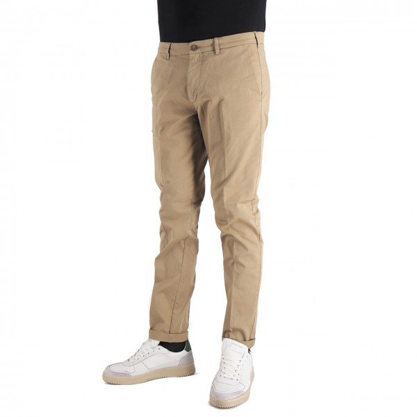 Lenny Beige Oxford Chino Trousers