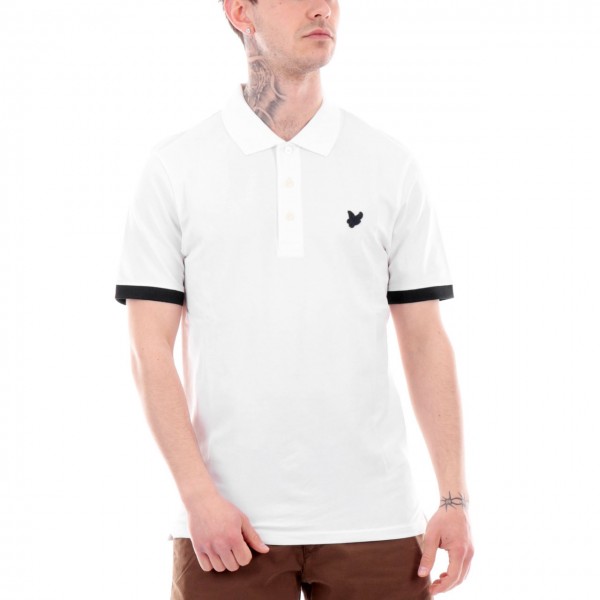 Polo Shirt With Contrasting White / Dark Navy Details