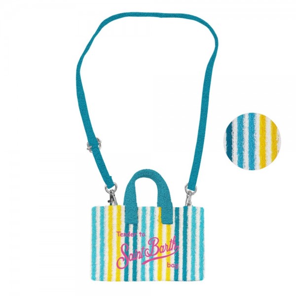 Multicolor Striped Keychain Bag