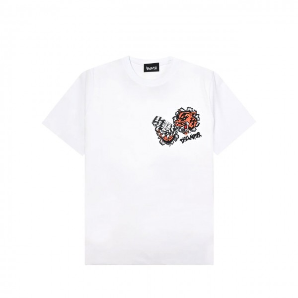 T-Shirt Con Stampa Tigre Bianca