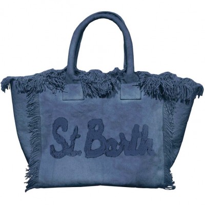 Blue Denim Vanity Patch Bag