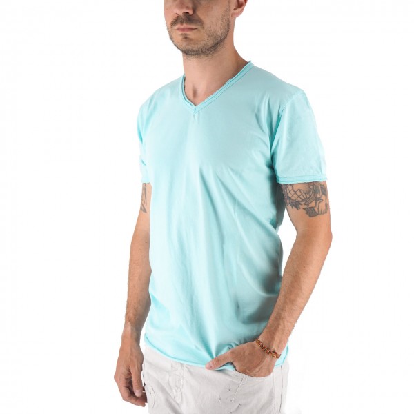 Mosca T-Shirt V-neck Light Blue