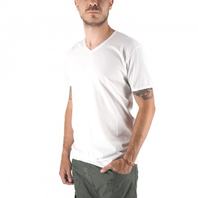 White V-neck Mosca T-Shirt