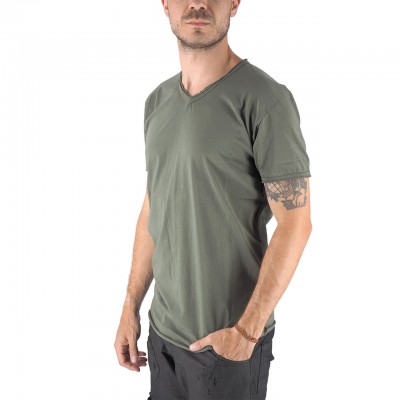 Green V-neck Moscow T-Shirt