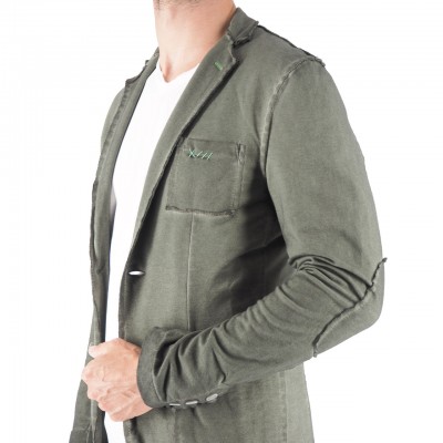 Military Green Jersey Jacket