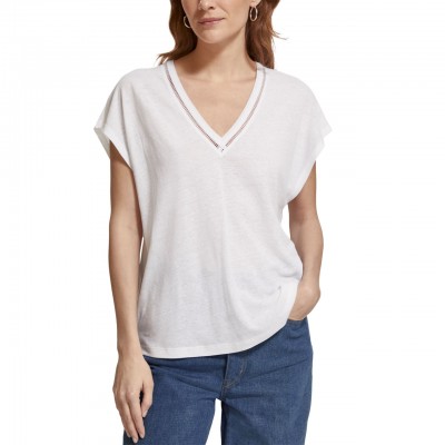 Loose Fit T-Shirt With V-Neck