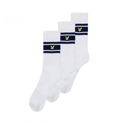 Grant Socks Pack of 3 White