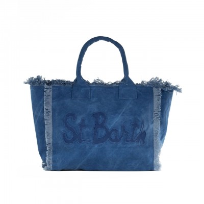 Blue Denim Vanity Patch Bag
