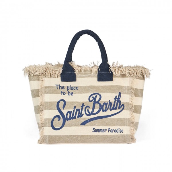 Sand Striped Vanity Bag