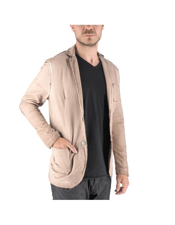 Beige Jersey Jacket