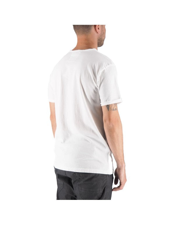 T-Shirt Girocollo 100% Cotone Con Taschino Shiro